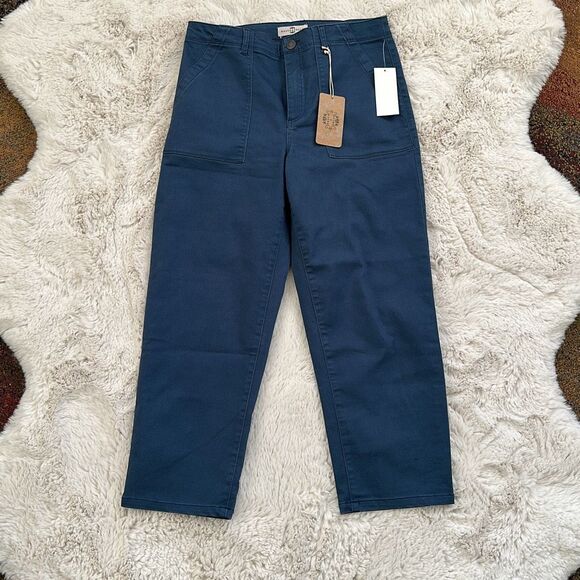 Mason & Belle Straight Slim Chino Twill Pants Blue Size 10 - Picture 5 of 8